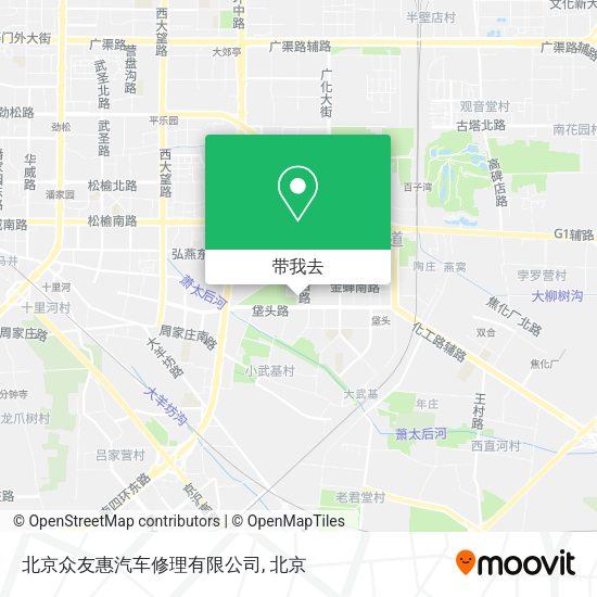 北京众友惠汽车修理有限公司地图
