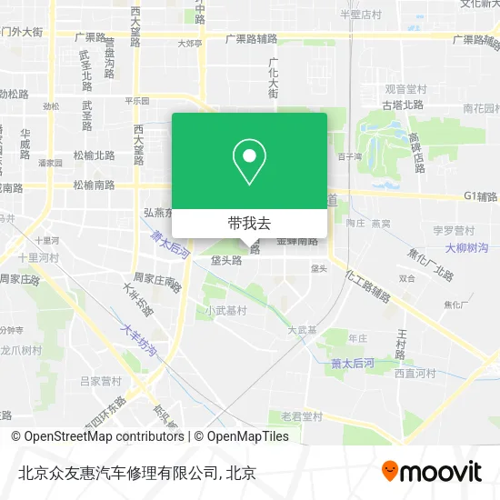 北京众友惠汽车修理有限公司地图