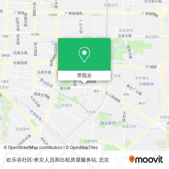 欢乐谷社区-来京人员和出租房屋服务站地图