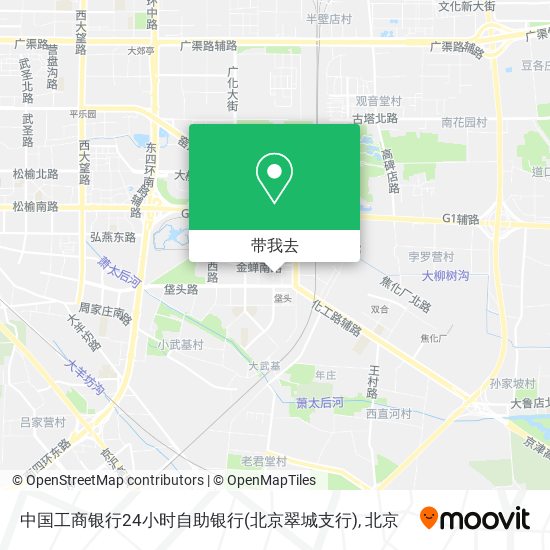 中国工商银行24小时自助银行(北京翠城支行)地图