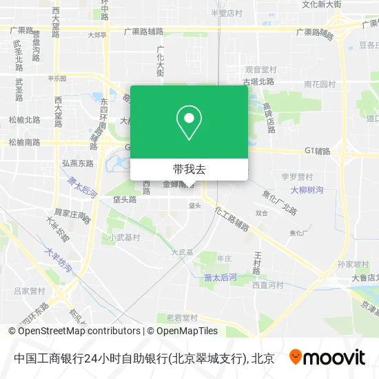 中国工商银行24小时自助银行(北京翠城支行)地图