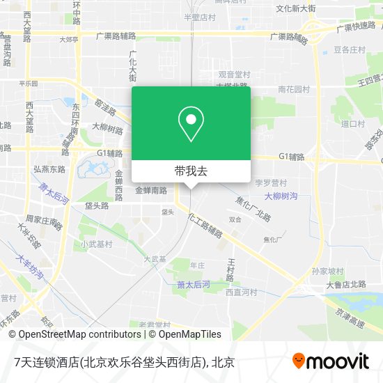 7天连锁酒店(北京欢乐谷垡头西街店)地图