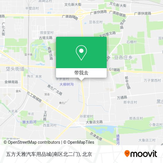 五方天雅汽车用品城(南区北二门)地图