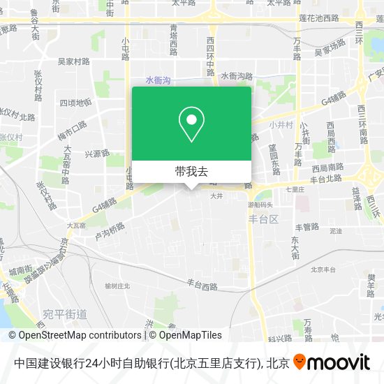 中国建设银行24小时自助银行(北京五里店支行)地图