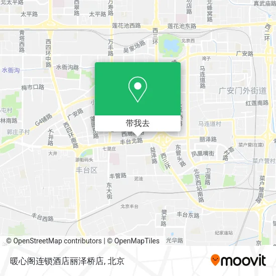 暖心阁连锁酒店丽泽桥店地图