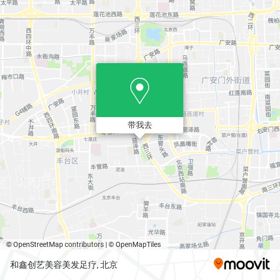 和鑫创艺美容美发足疗地图