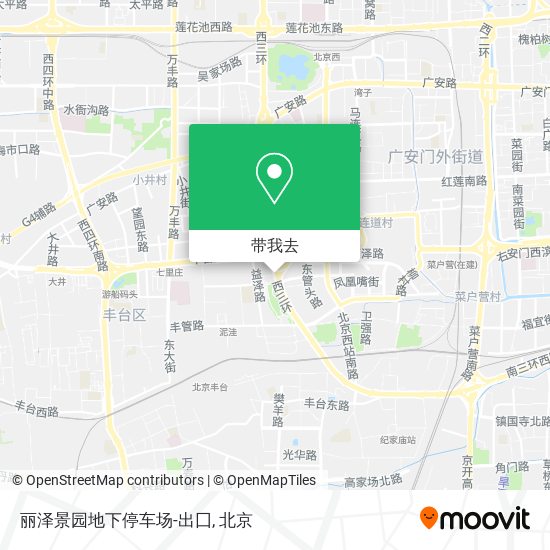 丽泽景园地下停车场-出囗地图