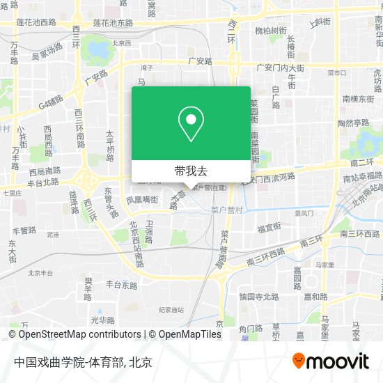 中国戏曲学院-体育部地图