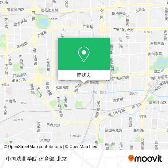 中国戏曲学院-体育部地图