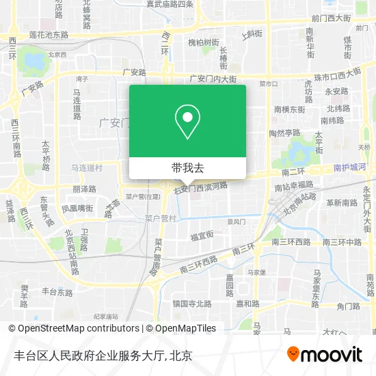 丰台区人民政府企业服务大厅地图