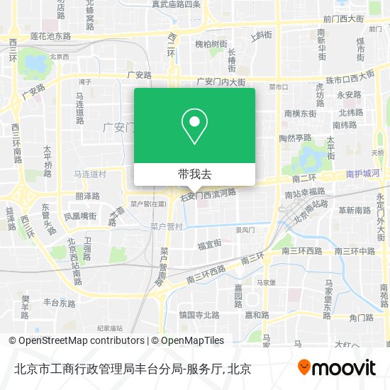 北京市工商行政管理局丰台分局-服务厅地图