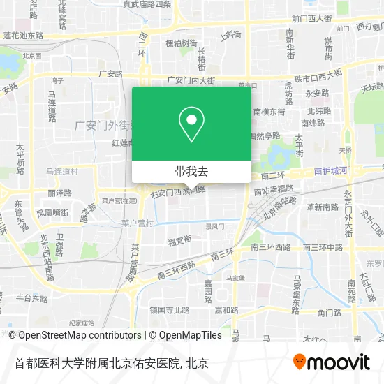 首都医科大学附属北京佑安医院地图