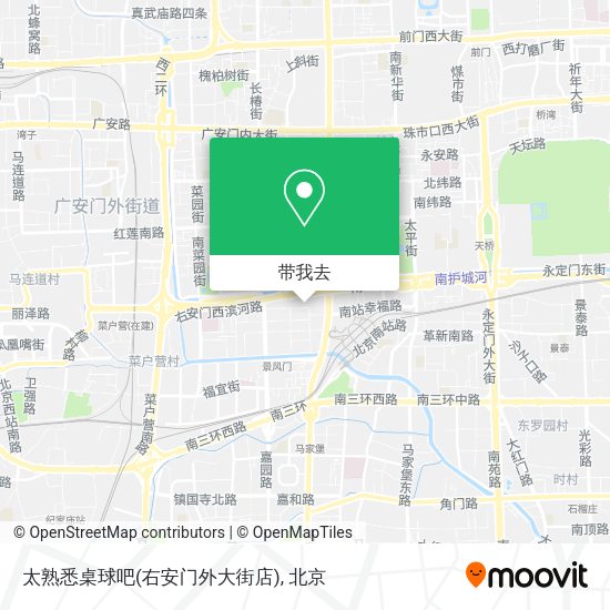 太熟悉桌球吧(右安门外大街店)地图