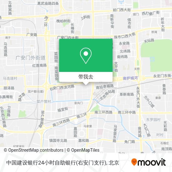 中国建设银行24小时自助银行(右安门支行)地图
