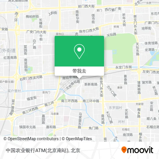 中国农业银行ATM(北京南站)地图