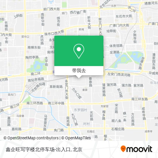 鑫企旺写字楼北停车场-出入口地图