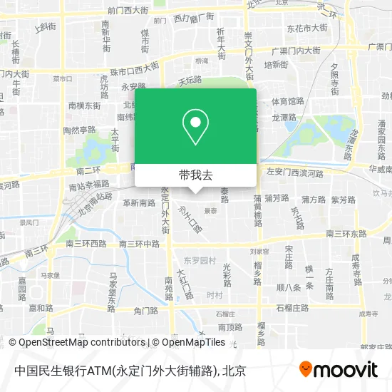 中国民生银行ATM(永定门外大街辅路)地图
