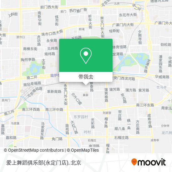 爱上舞蹈俱乐部(永定门店)地图
