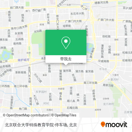 北京联合大学特殊教育学院-停车场地图