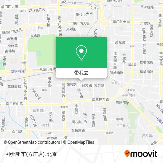 神州租车(方庄店)地图