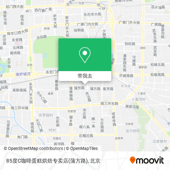 85度C咖啡蛋糕烘焙专卖店(蒲方路)地图