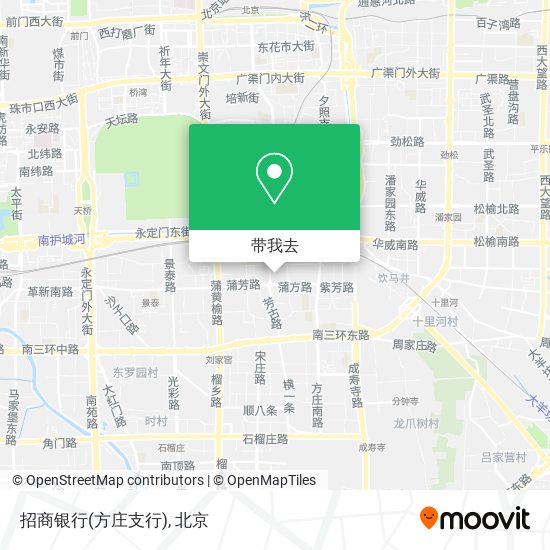 招商银行(方庄支行)地图
