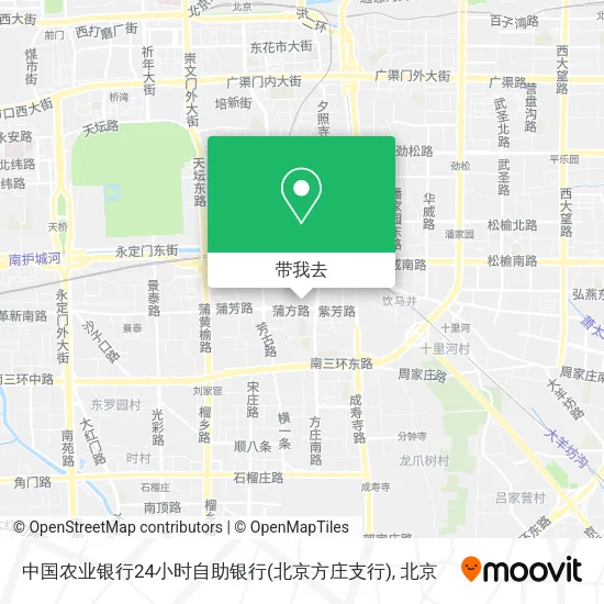中国农业银行24小时自助银行(北京方庄支行)地图