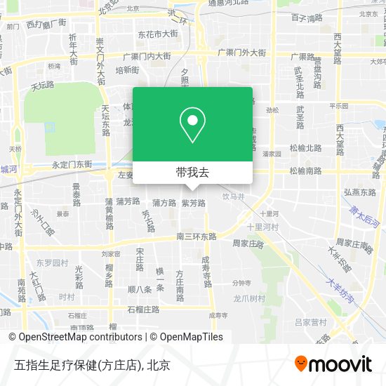 五指生足疗保健(方庄店)地图