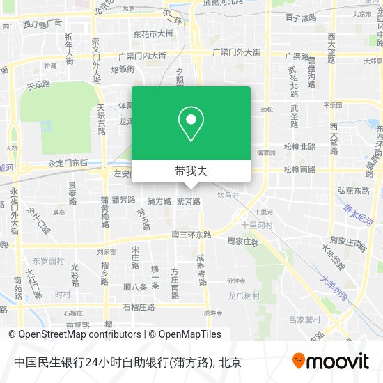 中国民生银行24小时自助银行(蒲方路)地图