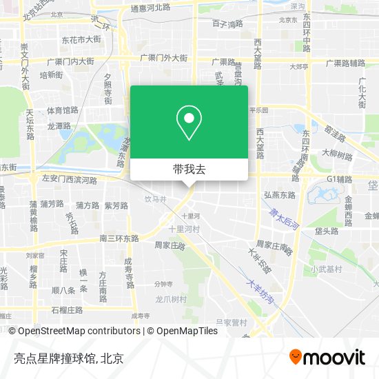 亮点星牌撞球馆地图