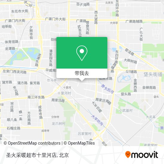 圣火采暖超市十里河店地图