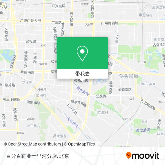 百分百鞋业十里河分店地图