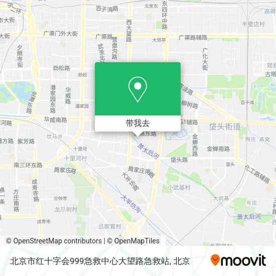 北京市红十字会999急救中心大望路急救站地图