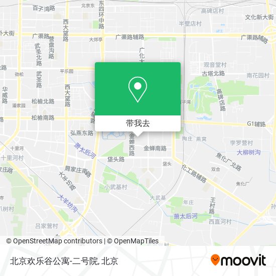 北京欢乐谷公寓-二号院地图