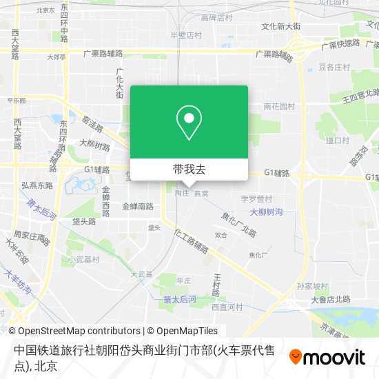 中国铁道旅行社朝阳岱头商业街门市部(火车票代售点)地图