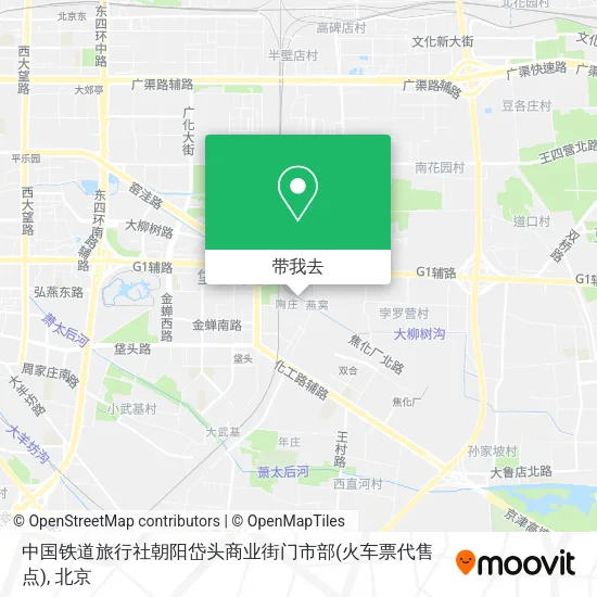 中国铁道旅行社朝阳岱头商业街门市部(火车票代售点)地图