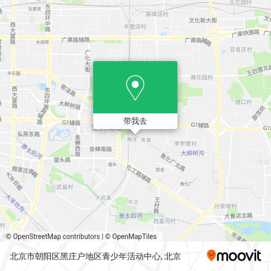 北京市朝阳区黑庄户地区青少年活动中心地图