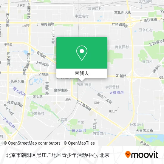 北京市朝阳区黑庄户地区青少年活动中心地图