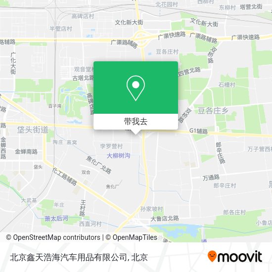 北京鑫天浩海汽车用品有限公司地图