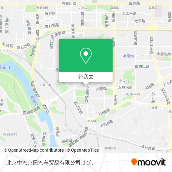 北京中汽京田汽车贸易有限公司地图