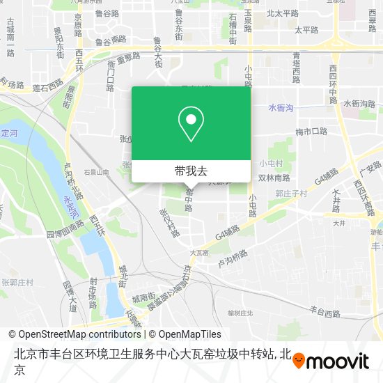 北京市丰台区环境卫生服务中心大瓦窑垃圾中转站地图