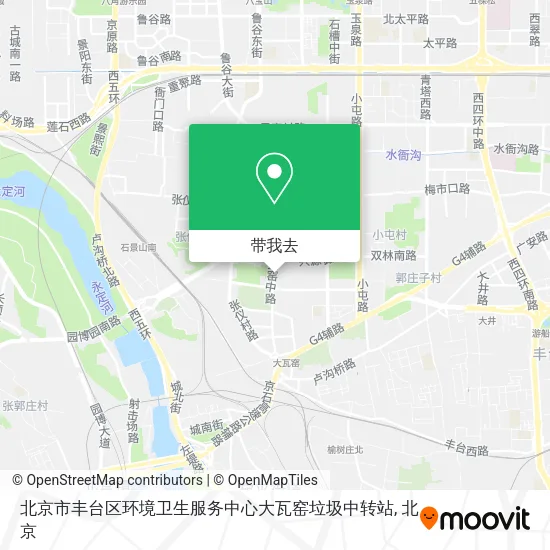 北京市丰台区环境卫生服务中心大瓦窑垃圾中转站地图
