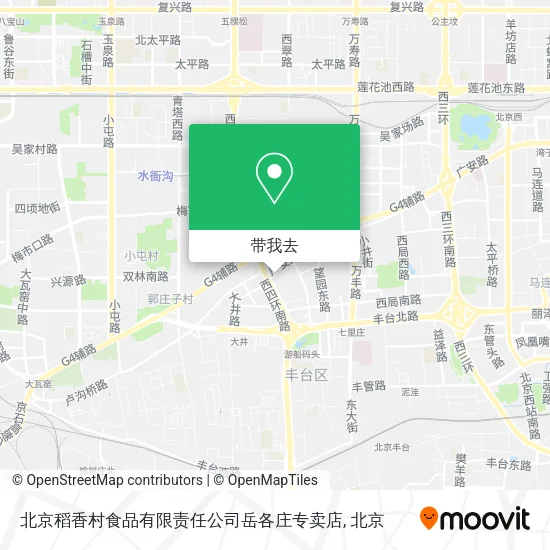 北京稻香村食品有限责任公司岳各庄专卖店地图