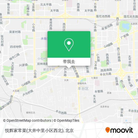 悦辉家常菜(大井中里小区西北)地图