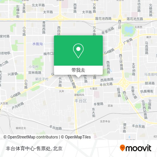 丰台体育中心-售票处地图