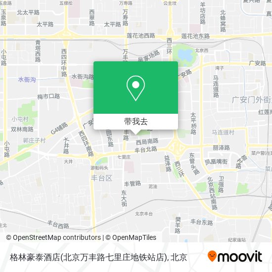 格林豪泰酒店(北京万丰路七里庄地铁站店)地图