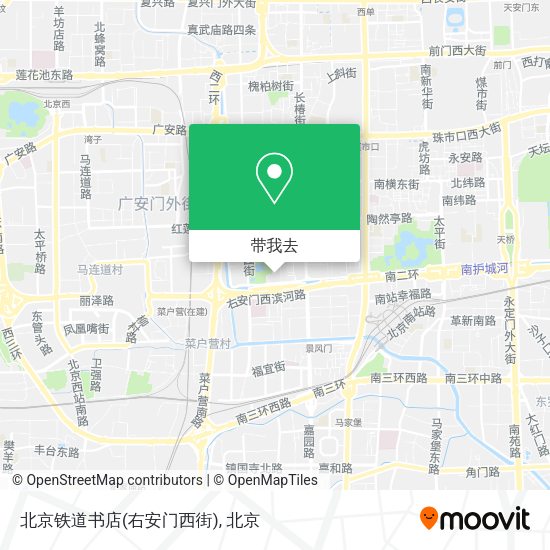 北京铁道书店(右安门西街)地图