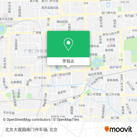 北京大观园南门停车场地图