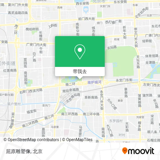 屈原雕塑像地图