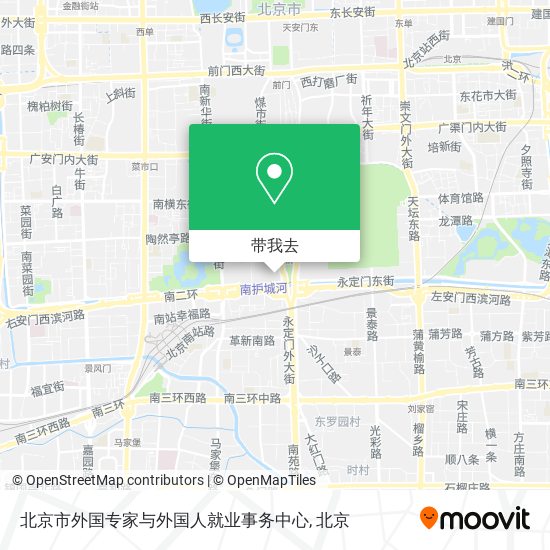 北京市外国专家与外国人就业事务中心地图